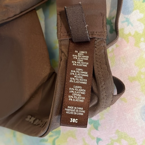 Skims | Demi Bra Brown Chocolate Size 30C Medium Coverage - Picture 7 of 8
